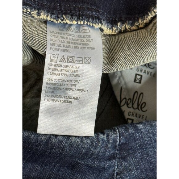 Belle by Kim Gravel Slim Straight Pull-On Jeans Dark Wash Stretch 10R - Picture 4 of 8